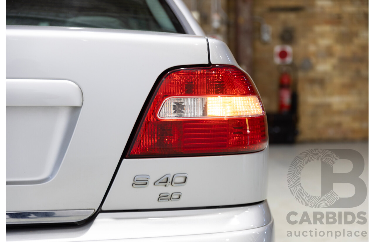 05/2002 Volvo S40 2.0 MY01 4d Sedan Silver 1.9L