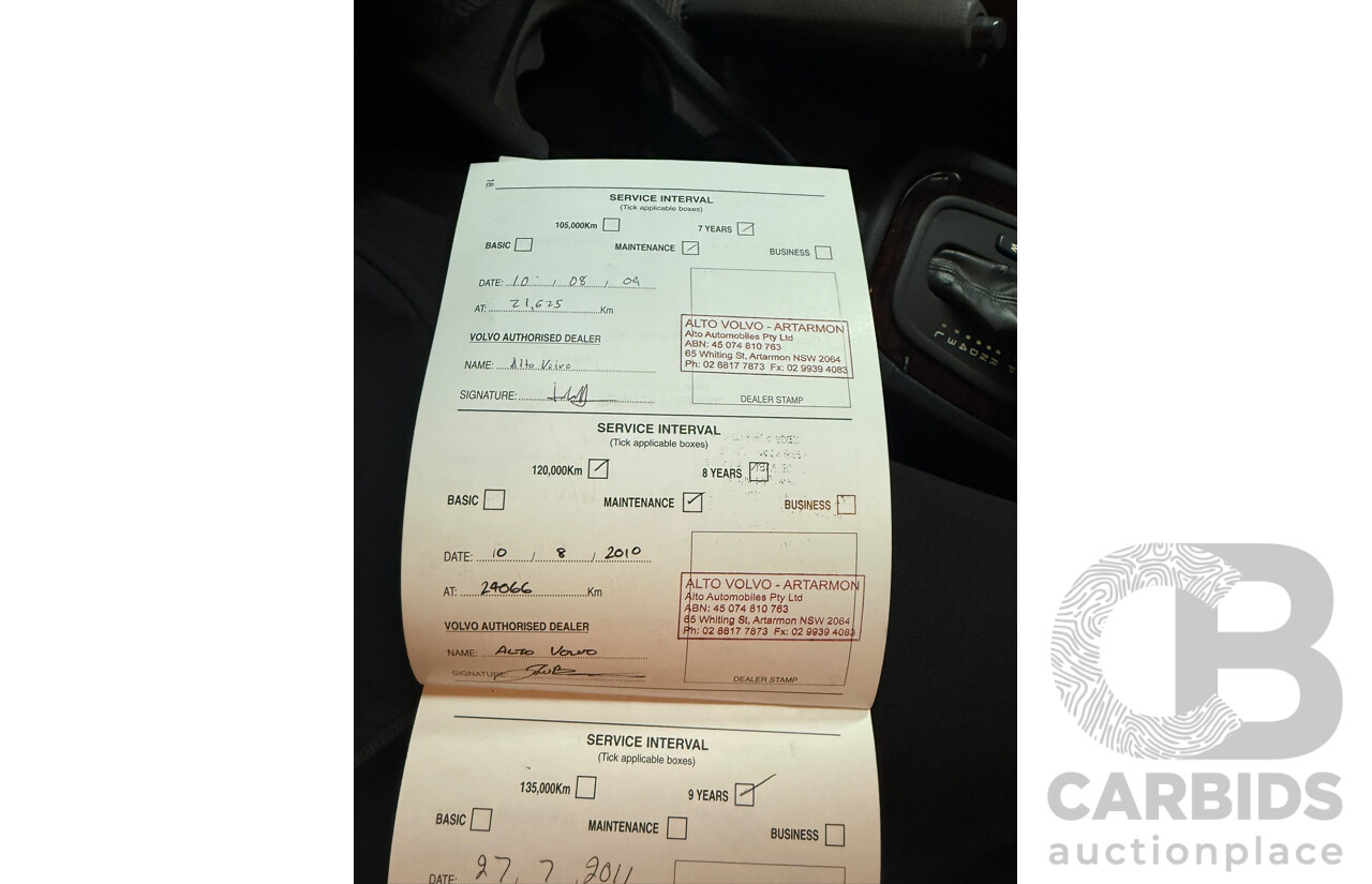 05/2002 Volvo S40 2.0 MY01 4d Sedan Silver 1.9L