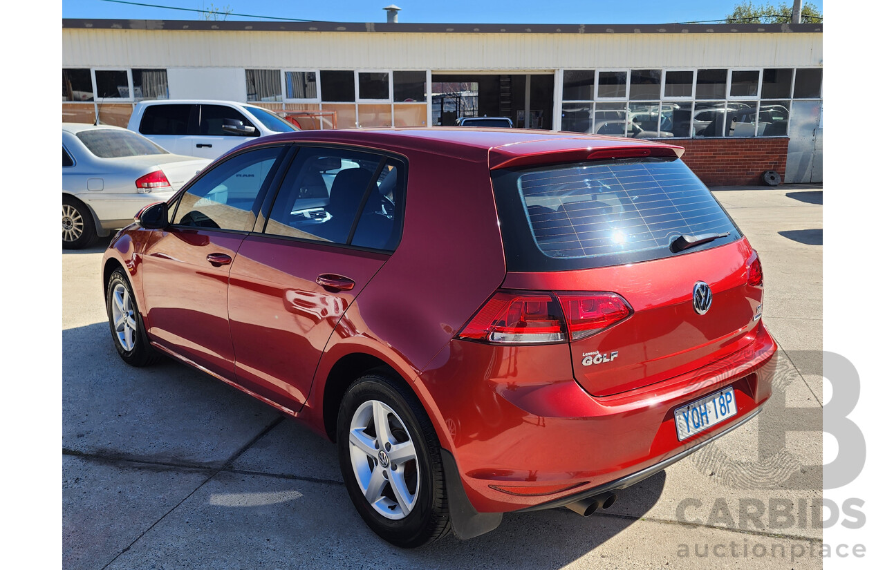 06/2015 Volkswagen Golf 90 TSI AU MY15 5d Hatchback Red 1.4L