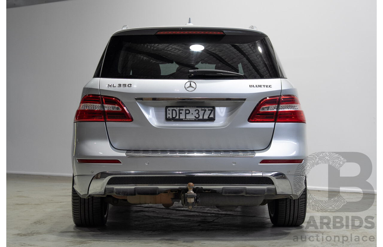 09/2015 Mercedes-Benz ML 350CDI Bluetec (4x4) 166 MY15 4d Wagon Iridium Silver Metallic V6 Turbo Diesel 3.0L