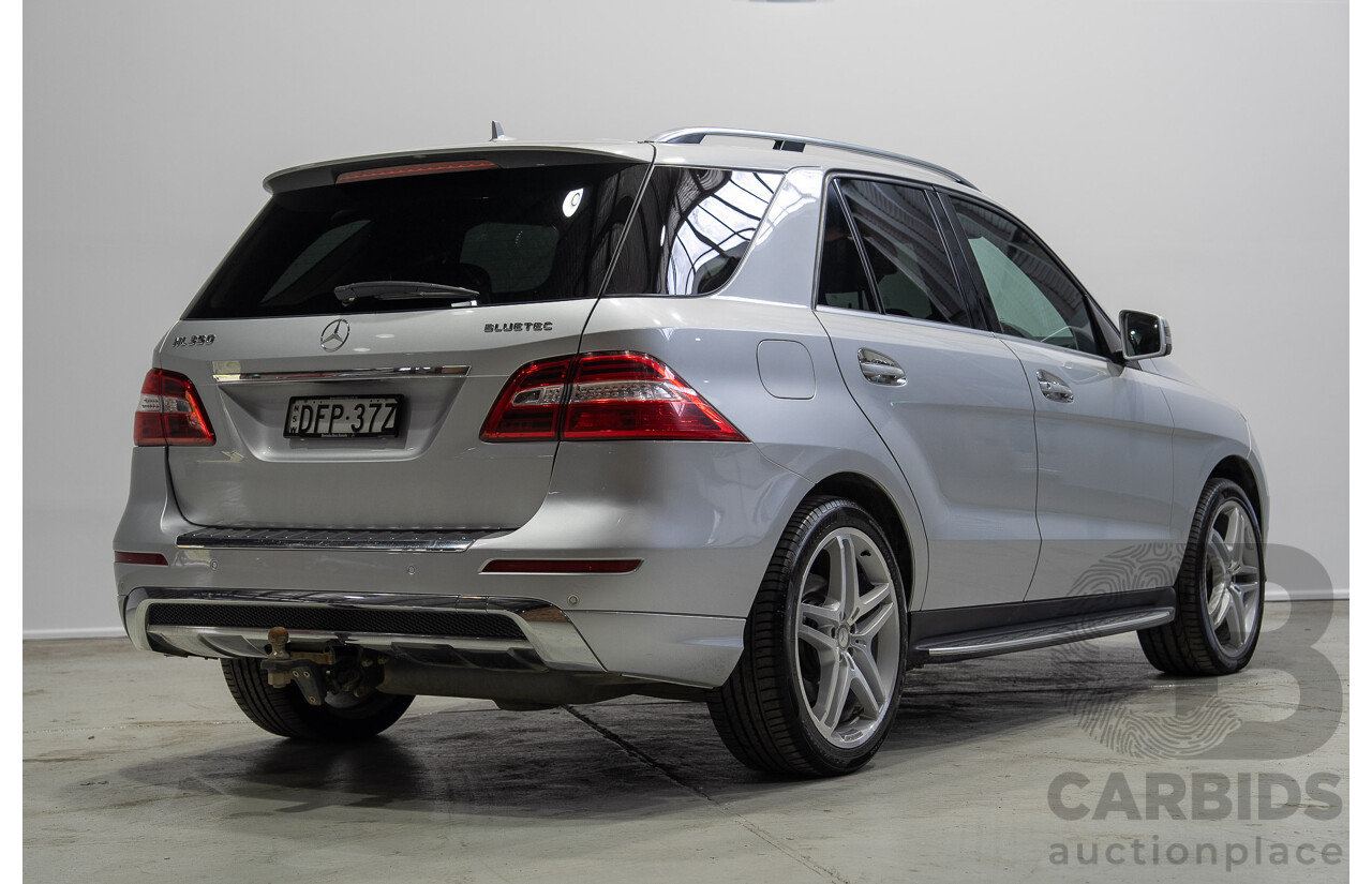 09/2015 Mercedes-Benz ML 350CDI Bluetec (4x4) 166 MY15 4d Wagon Iridium Silver Metallic V6 Turbo Diesel 3.0L