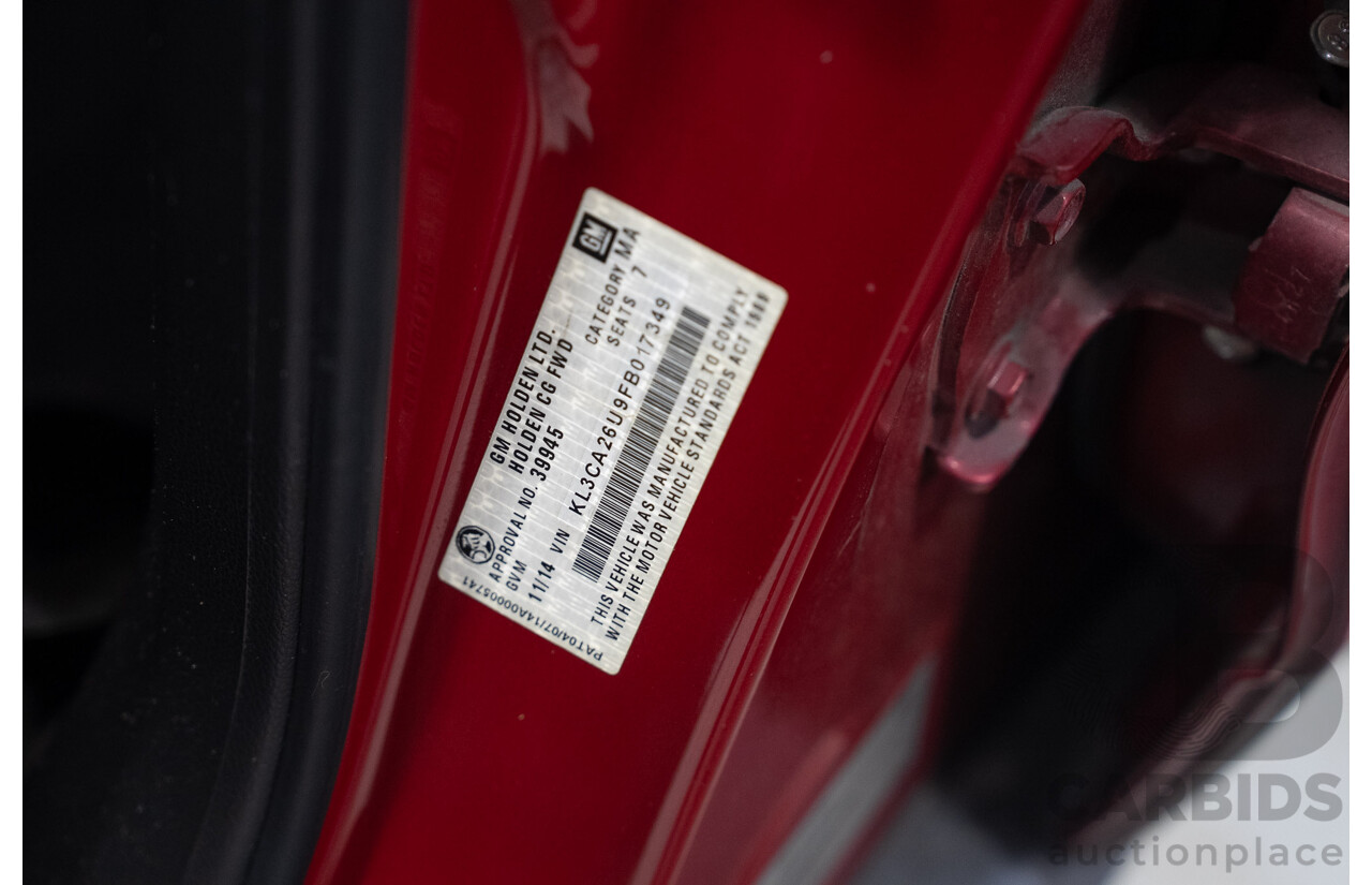 11/2014 Holden Captiva 7 LS CG MY15 4D Wagon Red 2.4L 7 Seats