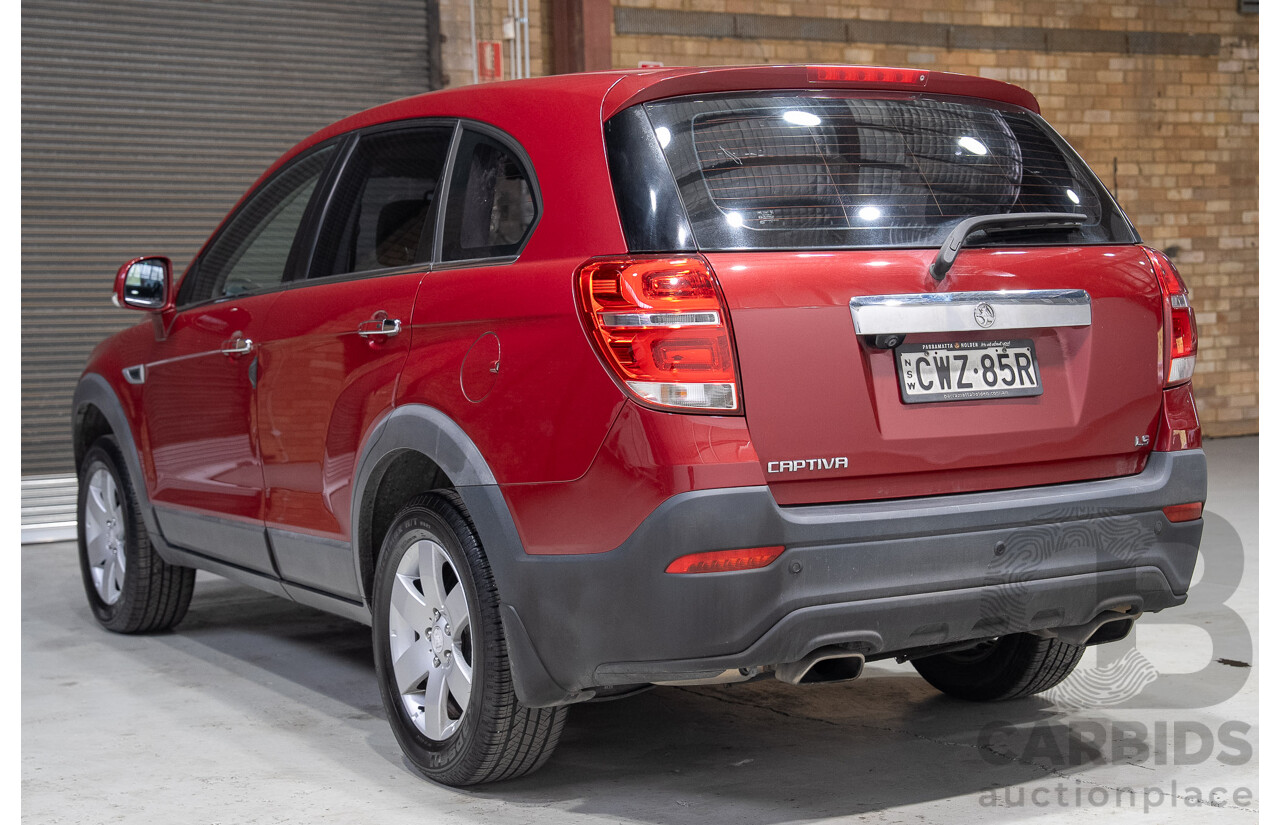 11/2014 Holden Captiva 7 LS CG MY15 4D Wagon Red 2.4L 7 Seats