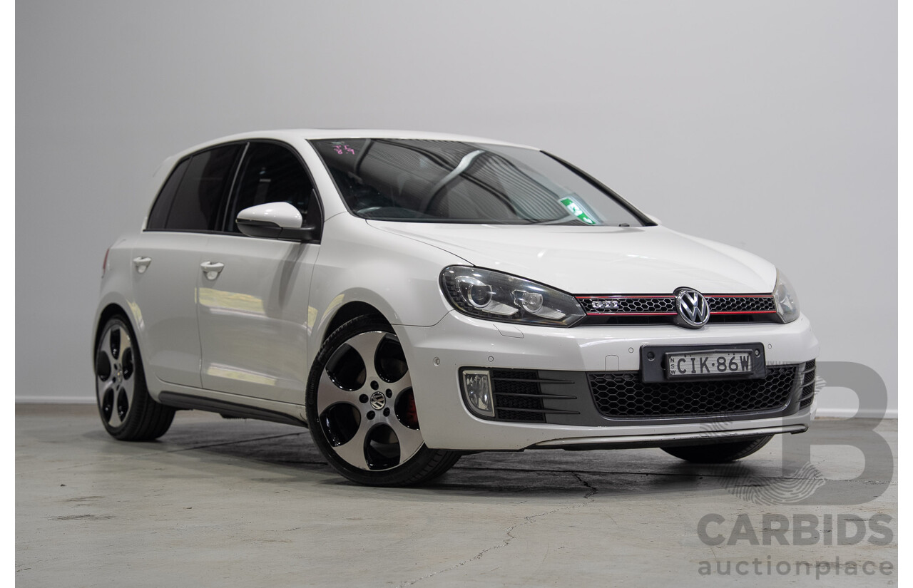 09/2012 Volkswagen Golf GTI 1K MY13 5d Hatchback White Turbo 2.0L
