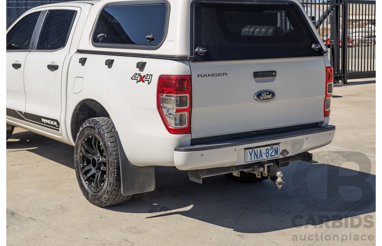 11/2012 Ford Ranger XL 2.2 (4x4) PX Crew Cab Utility Cool White Turbo Diesel 2.2L