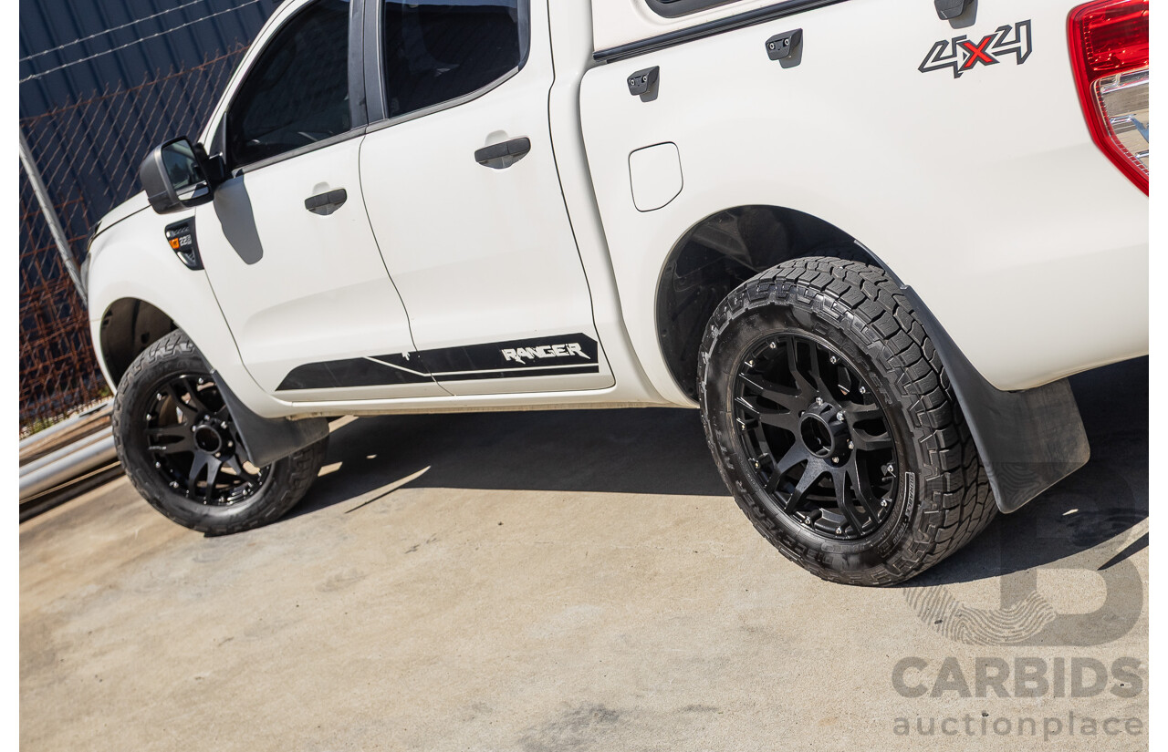 11/2012 Ford Ranger XL 2.2 (4x4) PX Crew Cab Utility Cool White Turbo Diesel 2.2L
