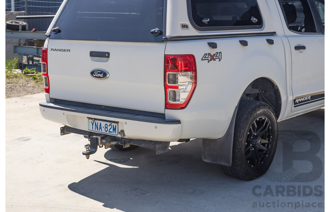 11/2012 Ford Ranger XL 2.2 (4x4) PX Crew Cab Utility Cool White Turbo Diesel 2.2L