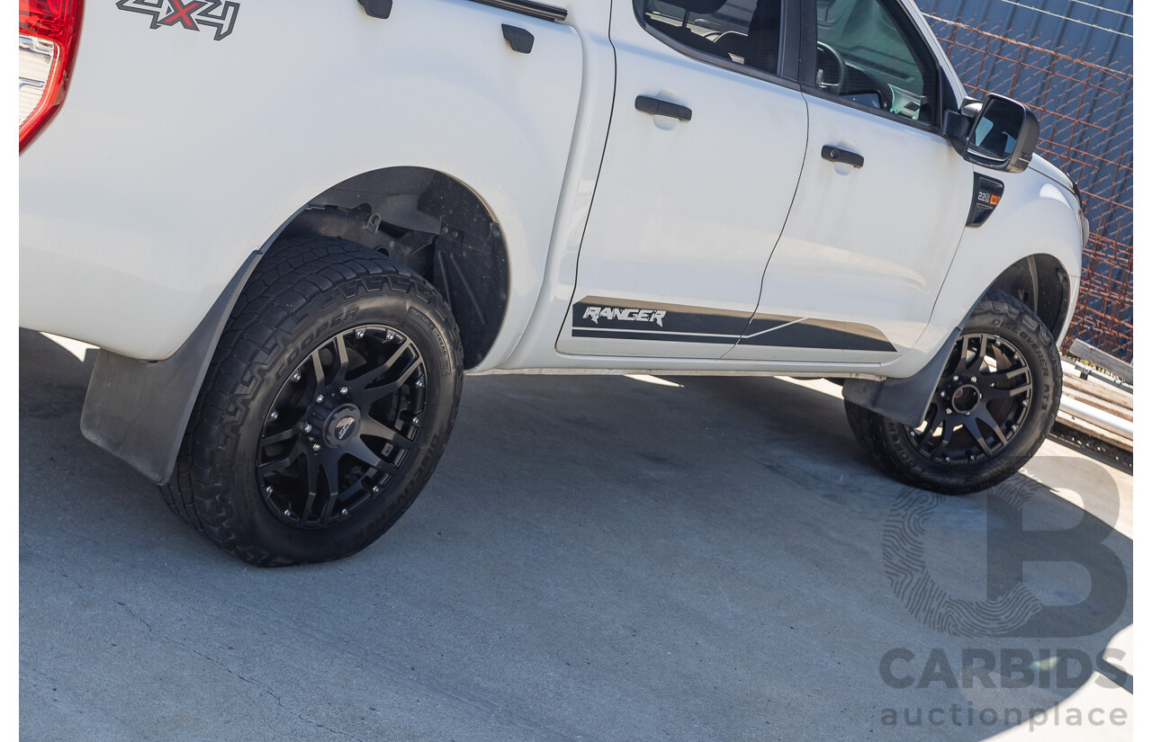 11/2012 Ford Ranger XL 2.2 (4x4) PX Crew Cab Utility Cool White Turbo Diesel 2.2L