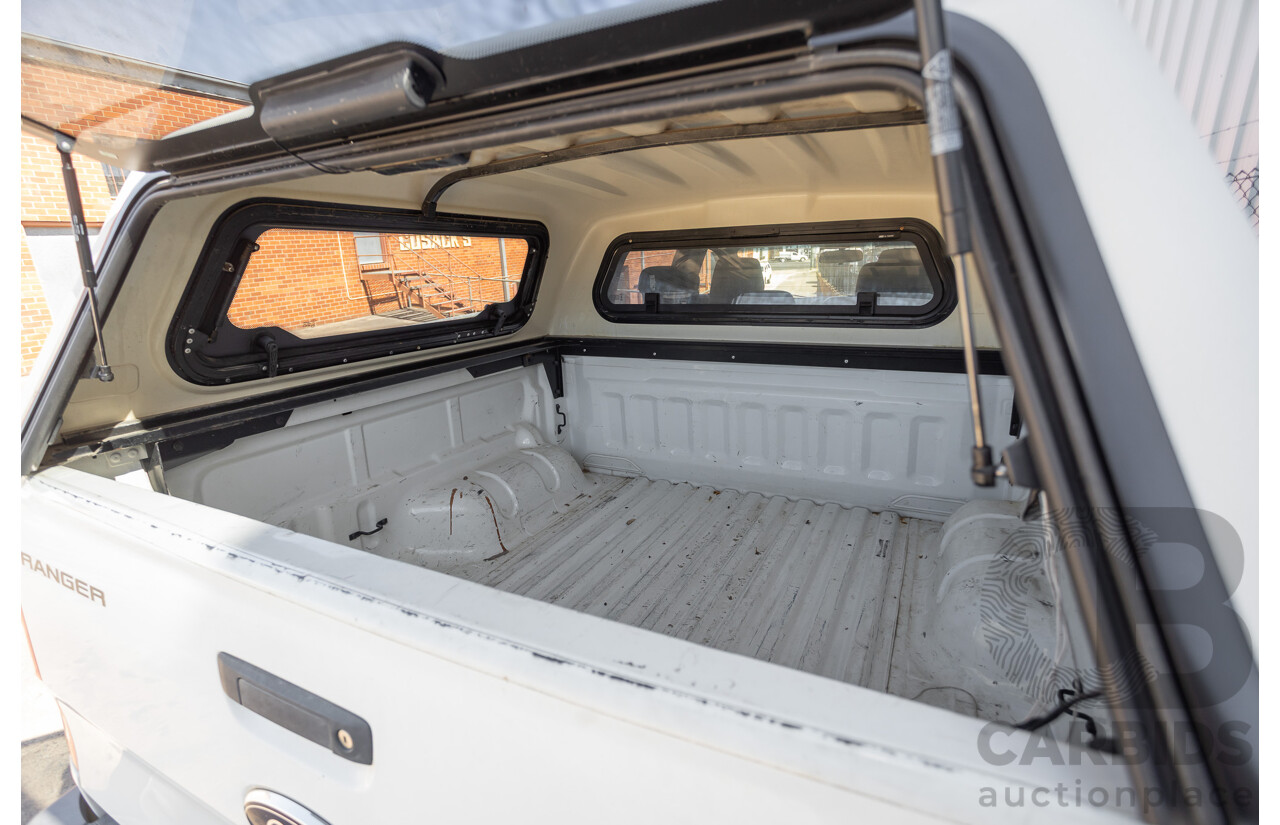 11/2012 Ford Ranger XL 2.2 (4x4) PX Crew Cab Utility Cool White Turbo Diesel 2.2L