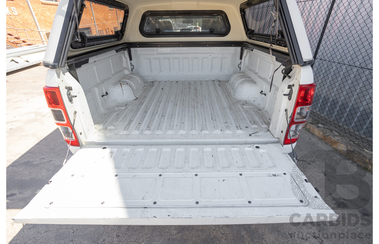 11/2012 Ford Ranger XL 2.2 (4x4) PX Crew Cab Utility Cool White Turbo Diesel 2.2L