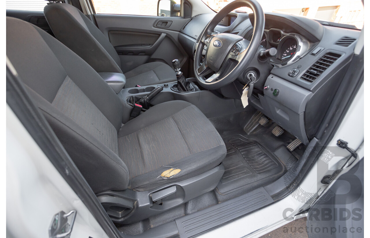 11/2012 Ford Ranger XL 2.2 (4x4) PX Crew Cab Utility Cool White Turbo Diesel 2.2L