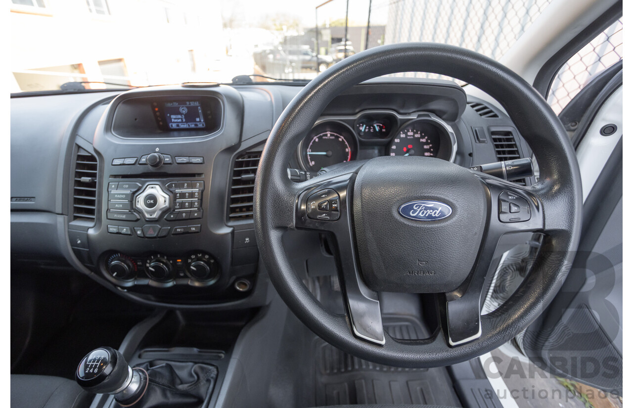 11/2012 Ford Ranger XL 2.2 (4x4) PX Crew Cab Utility Cool White Turbo Diesel 2.2L
