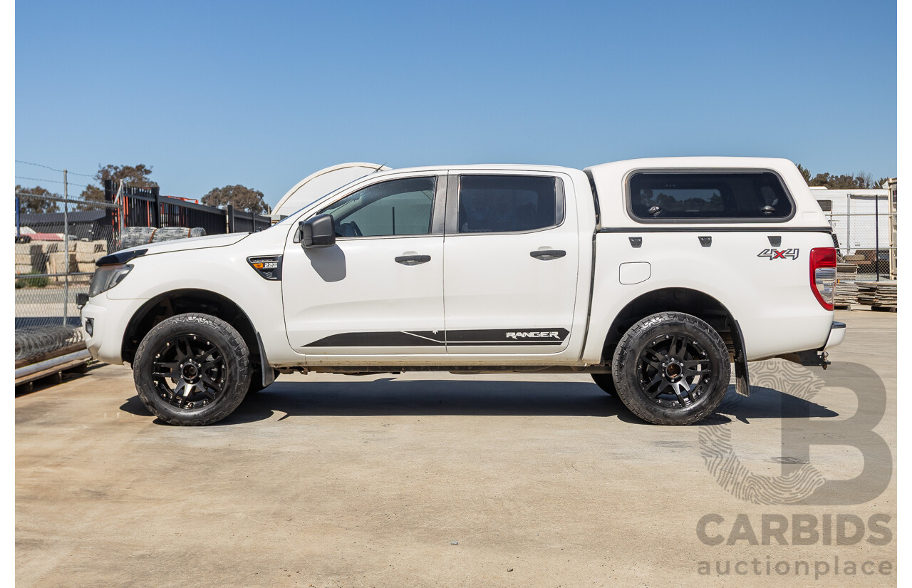 11/2012 Ford Ranger XL 2.2 (4x4) PX Crew Cab Utility Cool White Turbo Diesel 2.2L