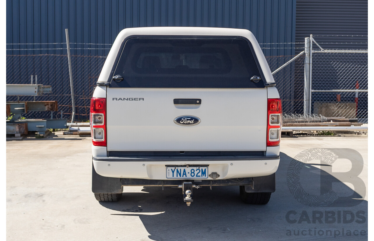 11/2012 Ford Ranger XL 2.2 (4x4) PX Crew Cab Utility Cool White Turbo Diesel 2.2L