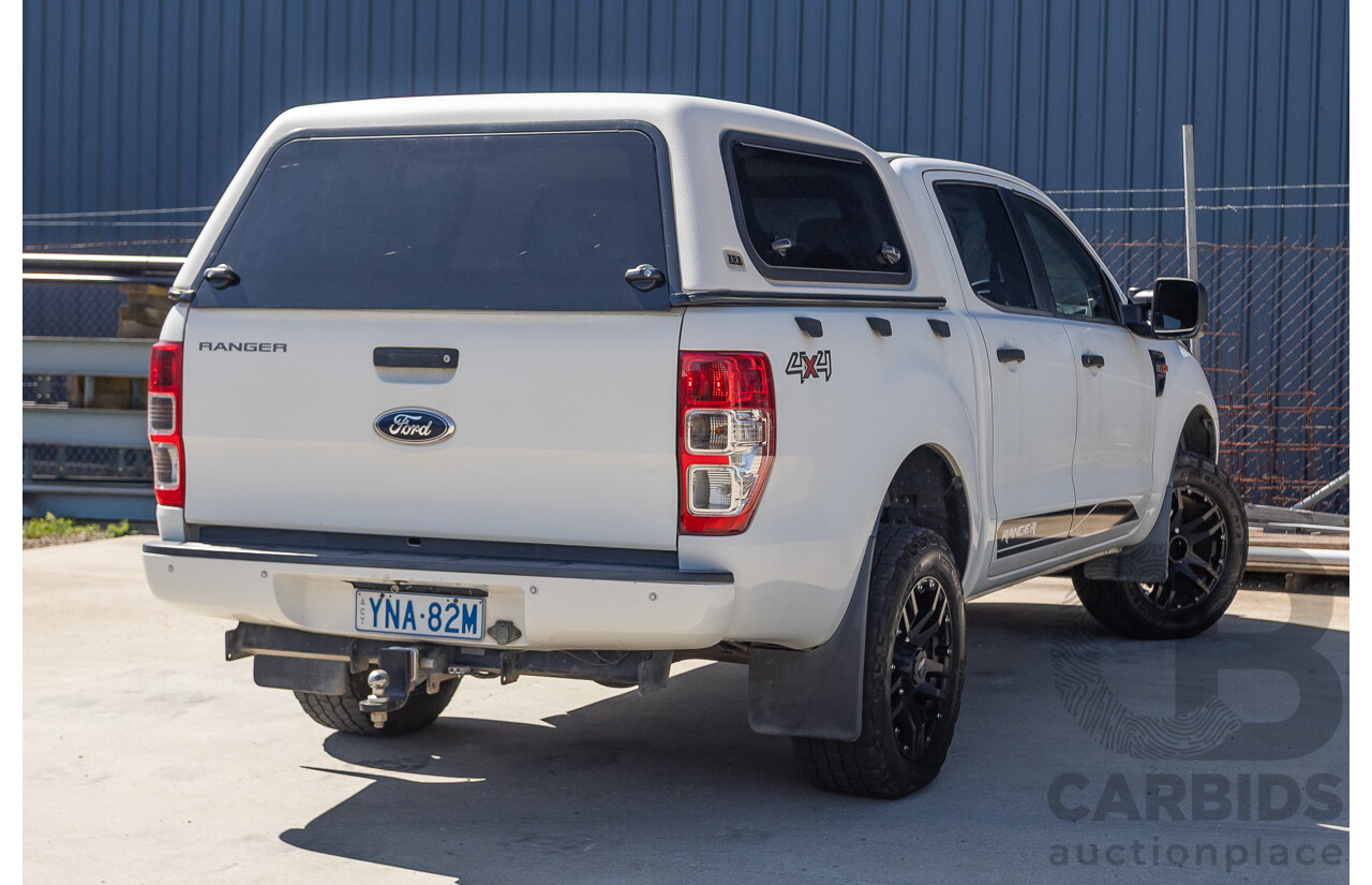 11/2012 Ford Ranger XL 2.2 (4x4) PX Crew Cab Utility Cool White Turbo Diesel 2.2L
