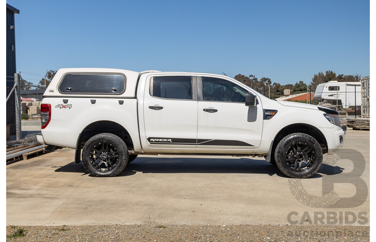 11/2012 Ford Ranger XL 2.2 (4x4) PX Crew Cab Utility Cool White Turbo Diesel 2.2L
