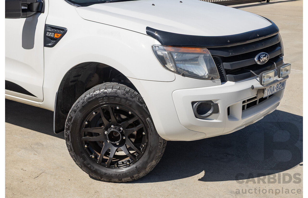 11/2012 Ford Ranger XL 2.2 (4x4) PX Crew Cab Utility Cool White Turbo Diesel 2.2L