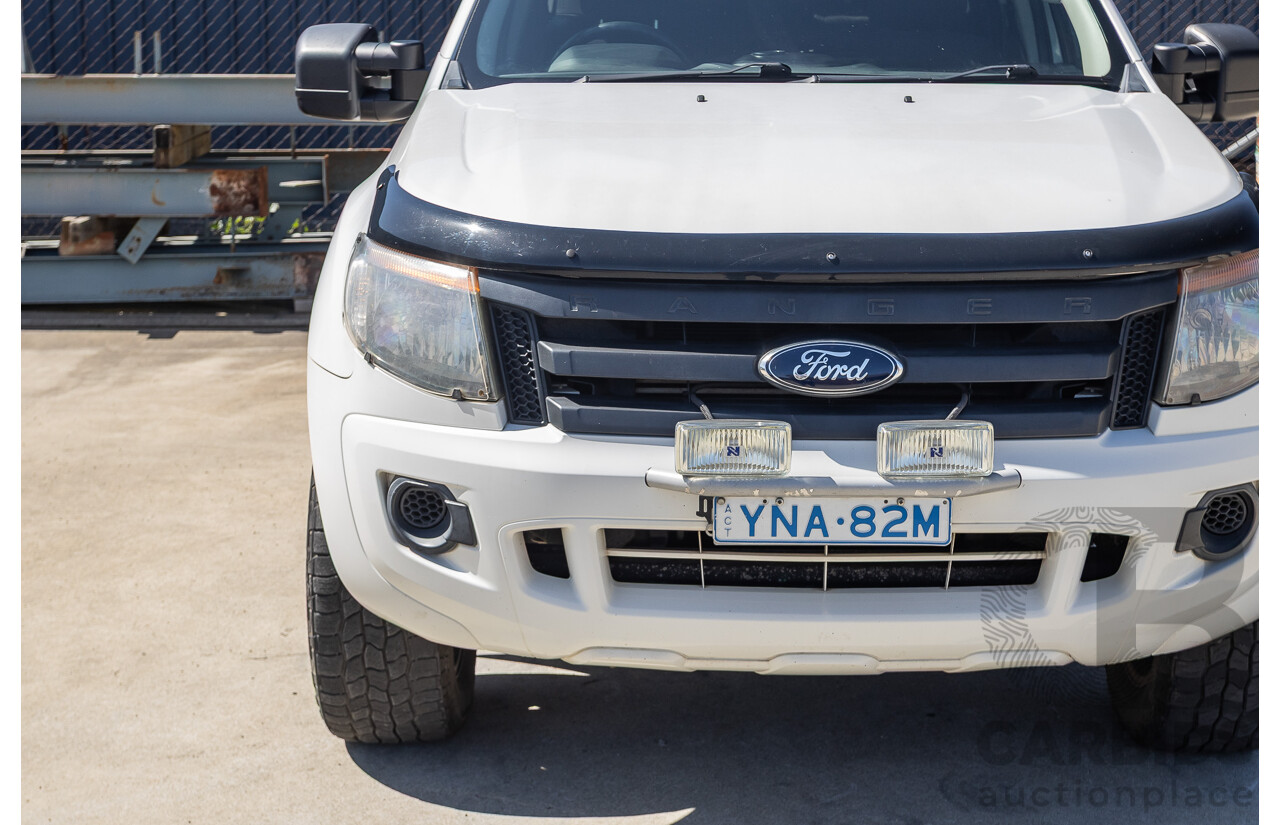 11/2012 Ford Ranger XL 2.2 (4x4) PX Crew Cab Utility Cool White Turbo Diesel 2.2L