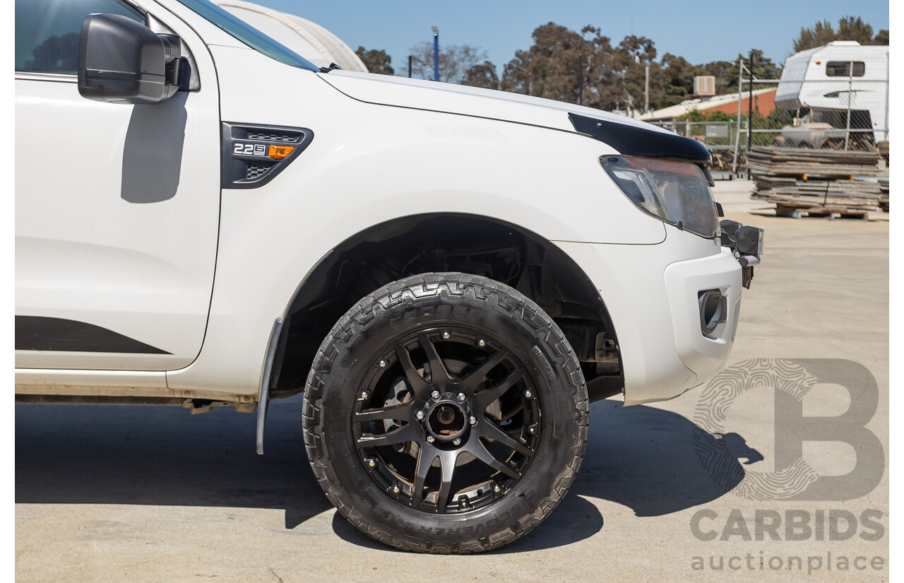 11/2012 Ford Ranger XL 2.2 (4x4) PX Crew Cab Utility Cool White Turbo Diesel 2.2L