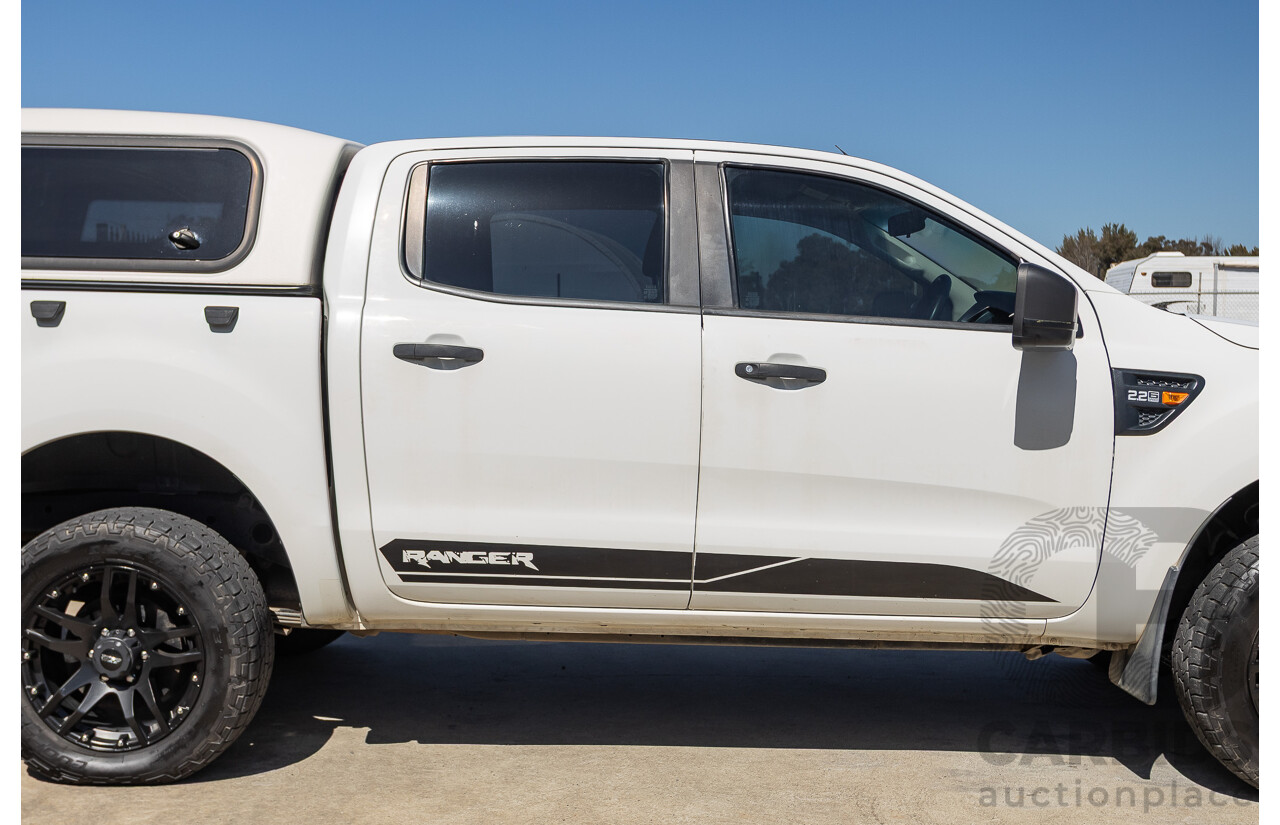 11/2012 Ford Ranger XL 2.2 (4x4) PX Crew Cab Utility Cool White Turbo Diesel 2.2L