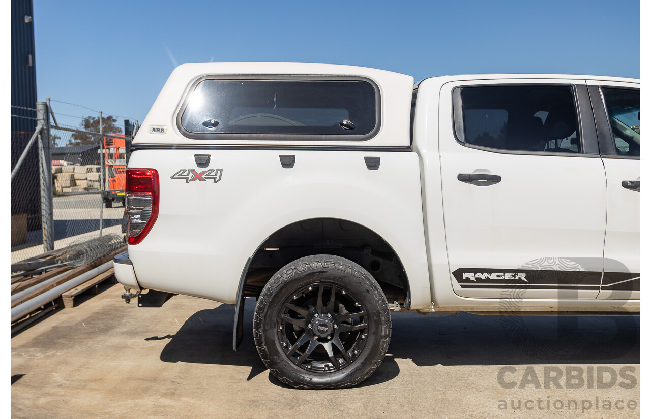11/2012 Ford Ranger XL 2.2 (4x4) PX Crew Cab Utility Cool White Turbo Diesel 2.2L