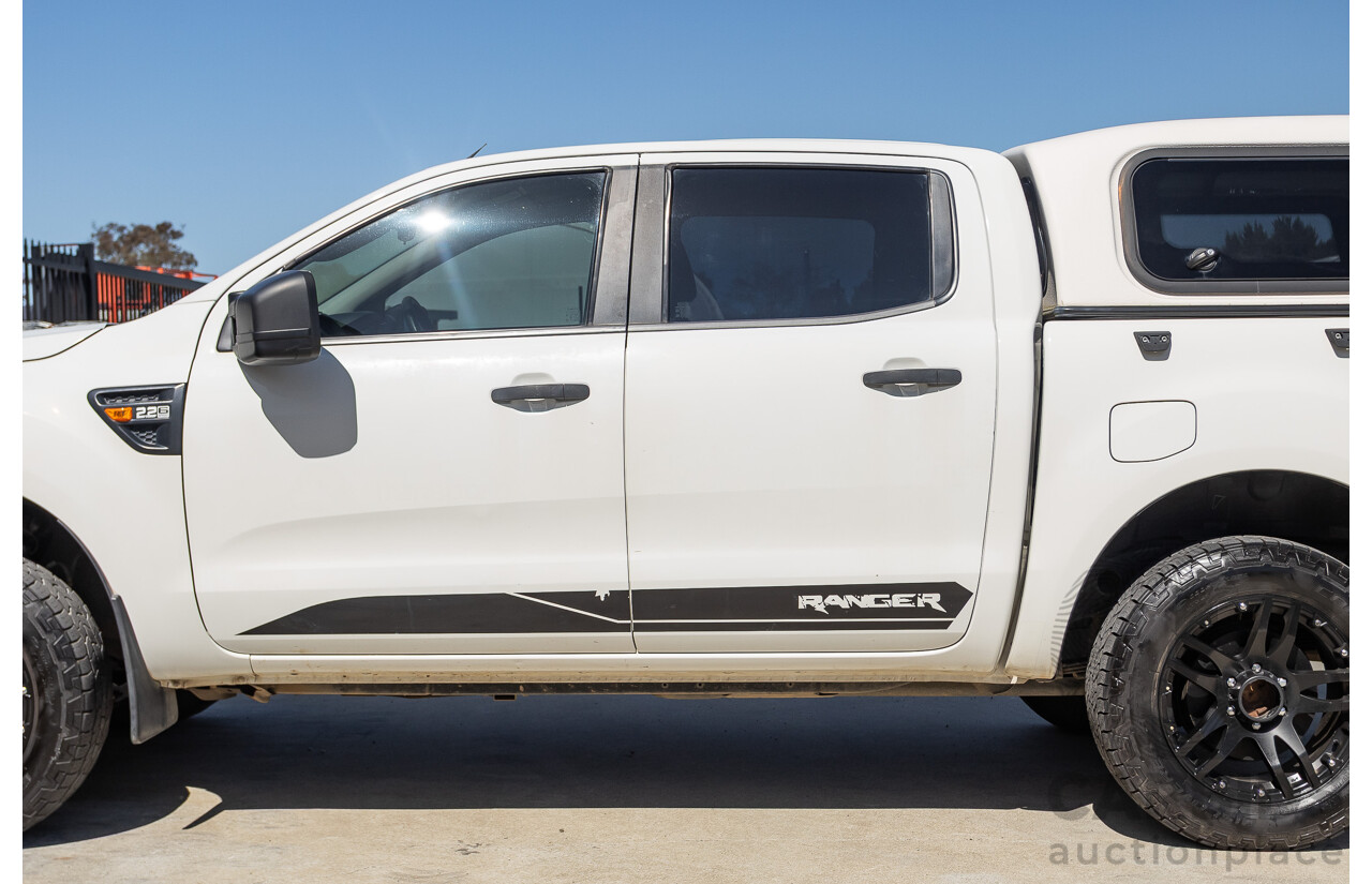 11/2012 Ford Ranger XL 2.2 (4x4) PX Crew Cab Utility Cool White Turbo Diesel 2.2L