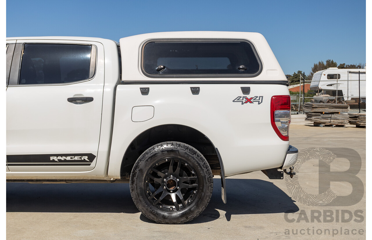 11/2012 Ford Ranger XL 2.2 (4x4) PX Crew Cab Utility Cool White Turbo Diesel 2.2L