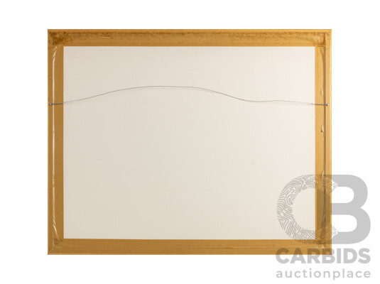Artist Unknown (20th Century), Abstract Composition - Canyon Fracture (1993), Original Oil on Paper, 72H x 90W cm (frame)