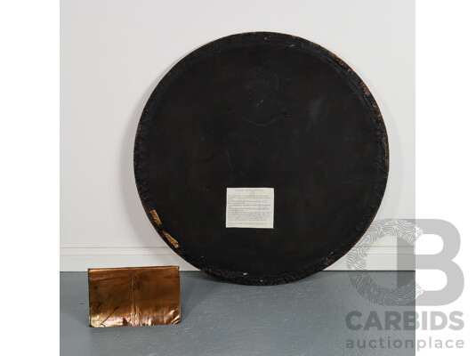 Large Pressed Copper Wall Art Depicting the Baracuma by Frank Walker