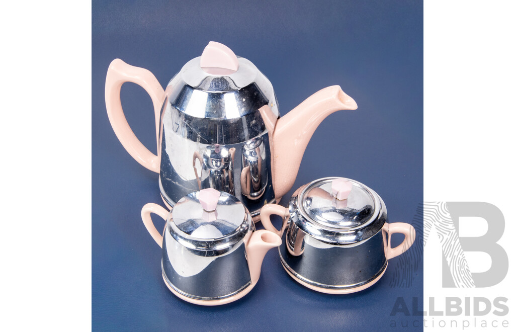 Vintage Art Deco English Three Piece Tea Service