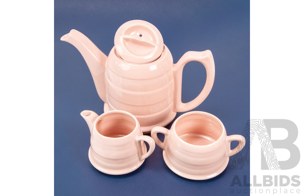 Vintage Art Deco English Three Piece Tea Service