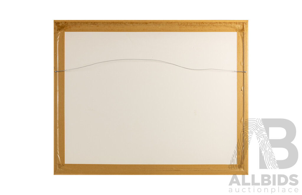 Artist Unknown (20th Century), Abstract Composition - Canyon Fracture (1993), Original Oil on Paper, 72H x 90W cm (frame)