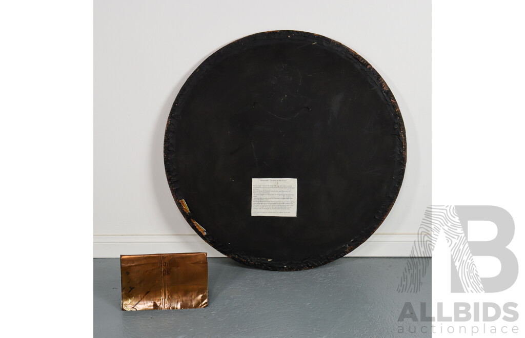 Large Pressed Copper Wall Art Depicting the Baracuma by Frank Walker