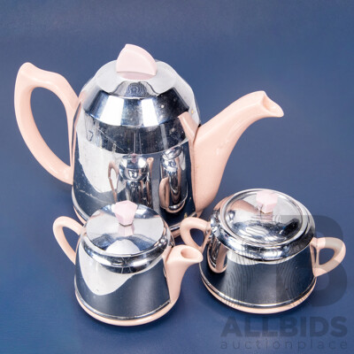 Vintage Art Deco English Three Piece Tea Service