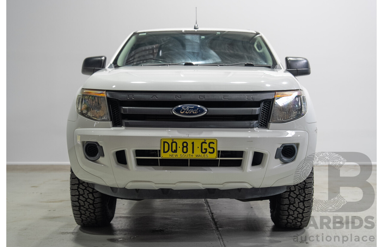12/2014 Ford Ranger XL (4x4) PX Crew Cab Utility Turbo Diesel White 2.2L