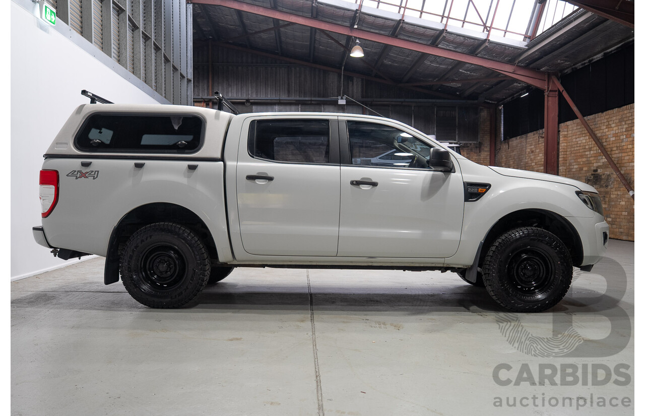 12/2014 Ford Ranger XL (4x4) PX Crew Cab Utility Turbo Diesel White 2.2L