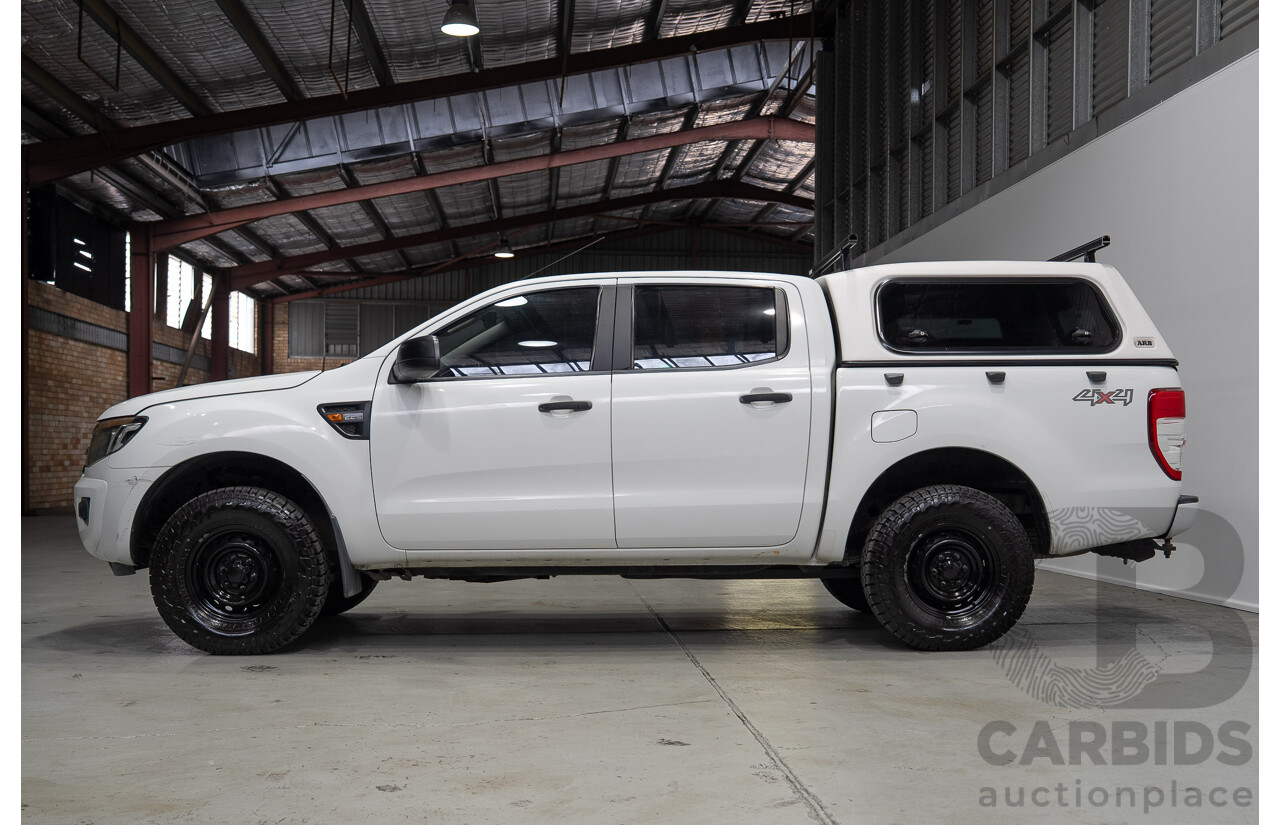 12/2014 Ford Ranger XL (4x4) PX Crew Cab Utility Turbo Diesel White 2.2L