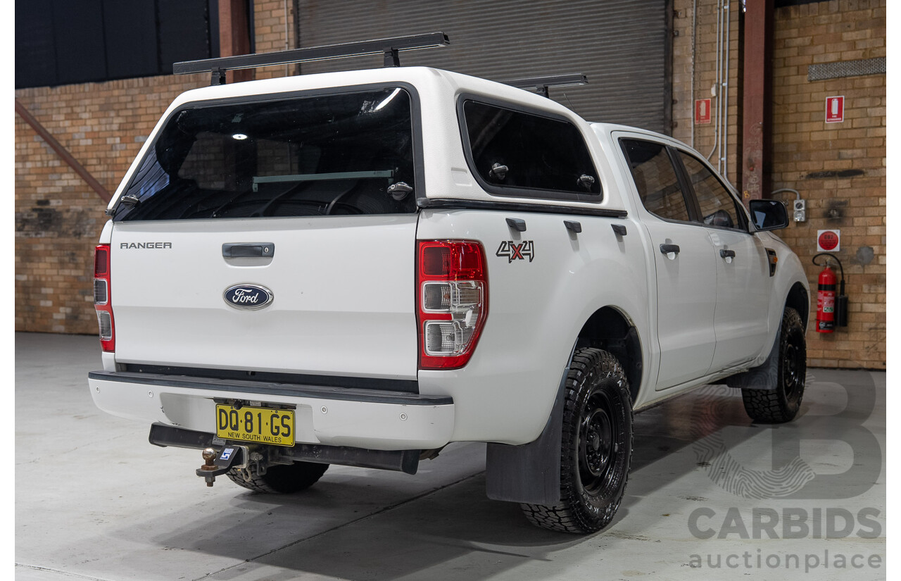 12/2014 Ford Ranger XL (4x4) PX Crew Cab Utility Turbo Diesel White 2.2L