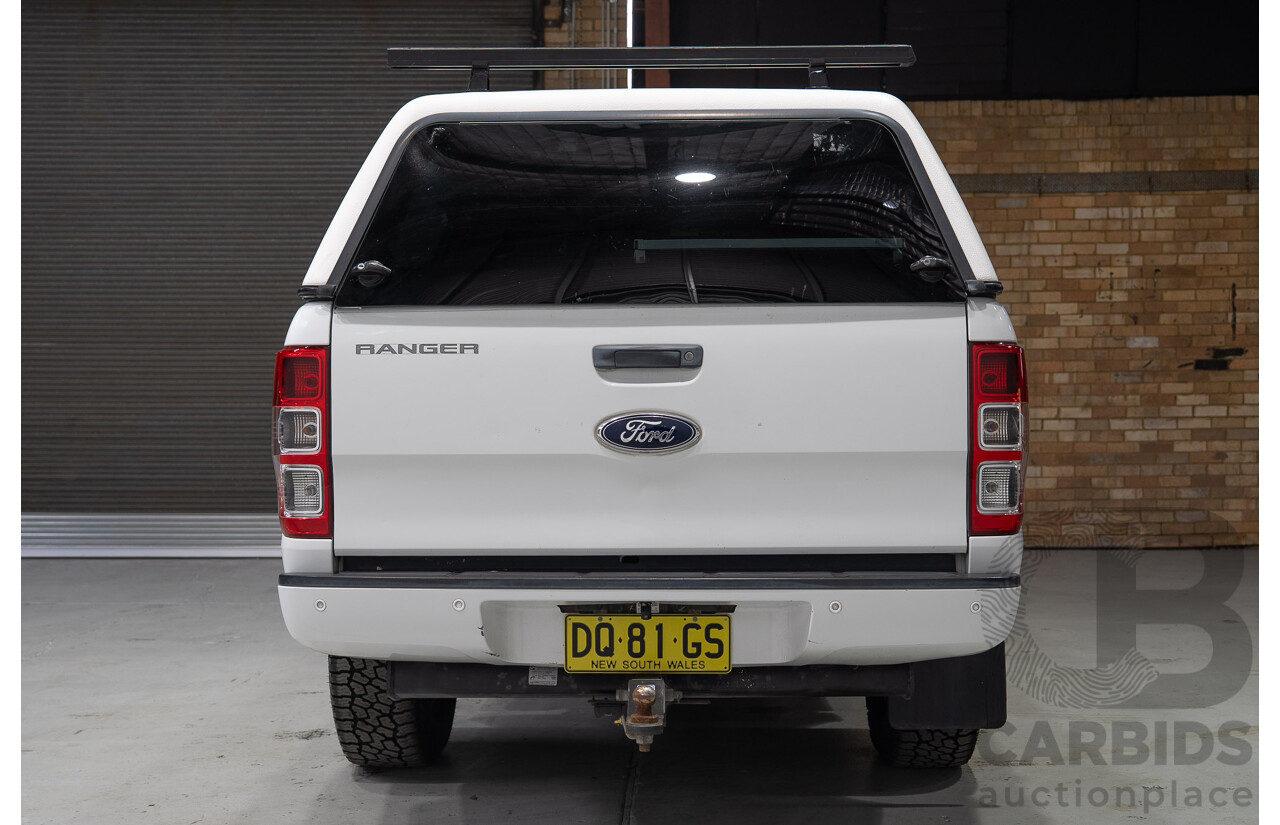 12/2014 Ford Ranger XL (4x4) PX Crew Cab Utility Turbo Diesel White 2.2L