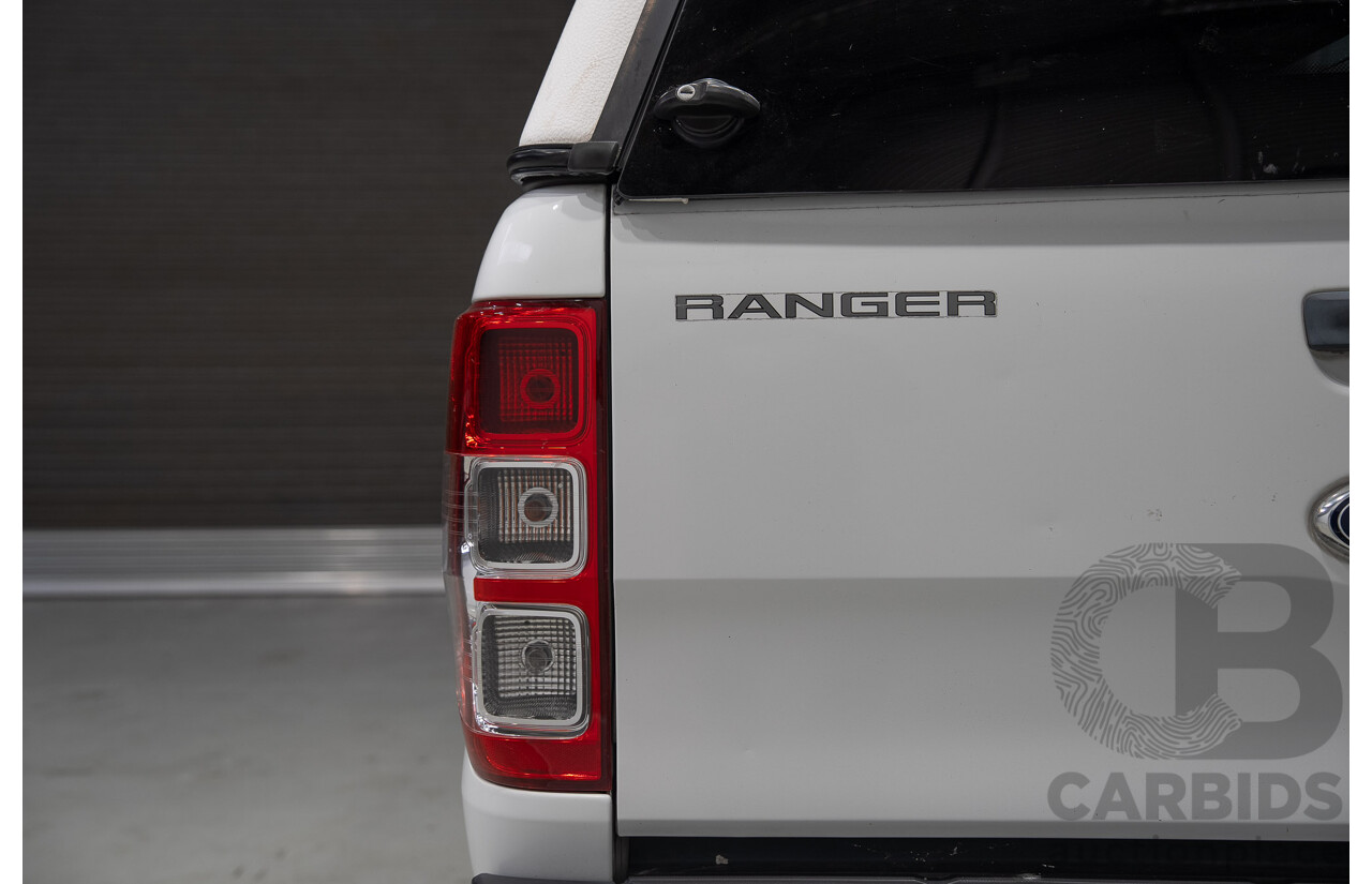 12/2014 Ford Ranger XL (4x4) PX Crew Cab Utility Turbo Diesel White 2.2L