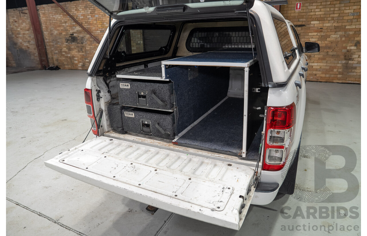 12/2014 Ford Ranger XL (4x4) PX Crew Cab Utility Turbo Diesel White 2.2L