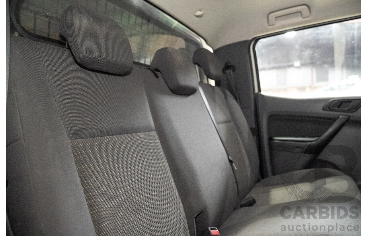12/2014 Ford Ranger XL (4x4) PX Crew Cab Utility Turbo Diesel White 2.2L