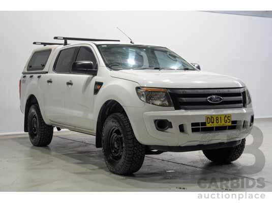 12/2014 Ford Ranger XL (4x4) PX Crew Cab Utility Turbo Diesel White 2.2L