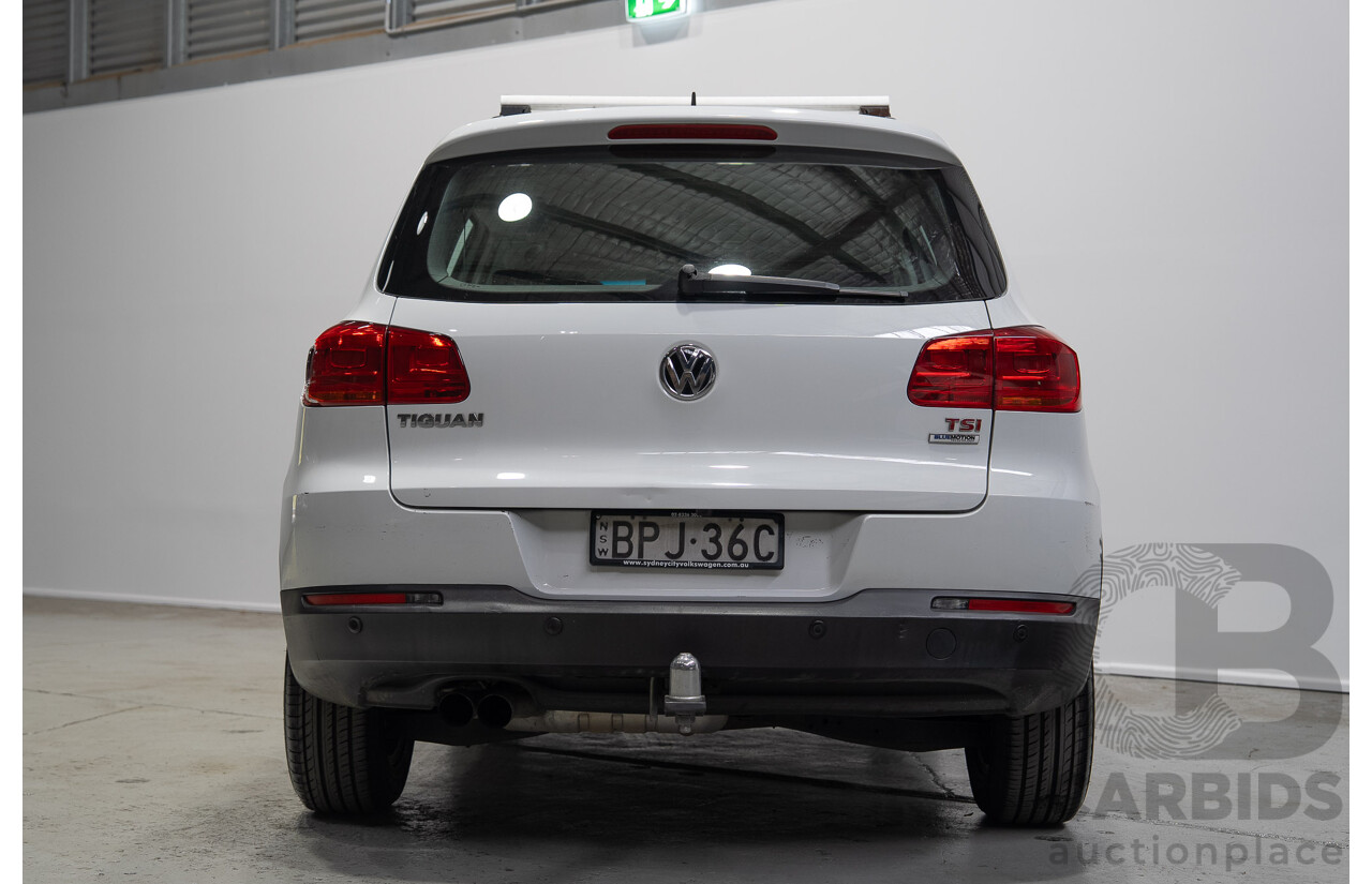 04/2015 Volkswagen Tiguan 118 TSI 5NC MY15 4d Wagon White Turbo Supercharged 1.4L