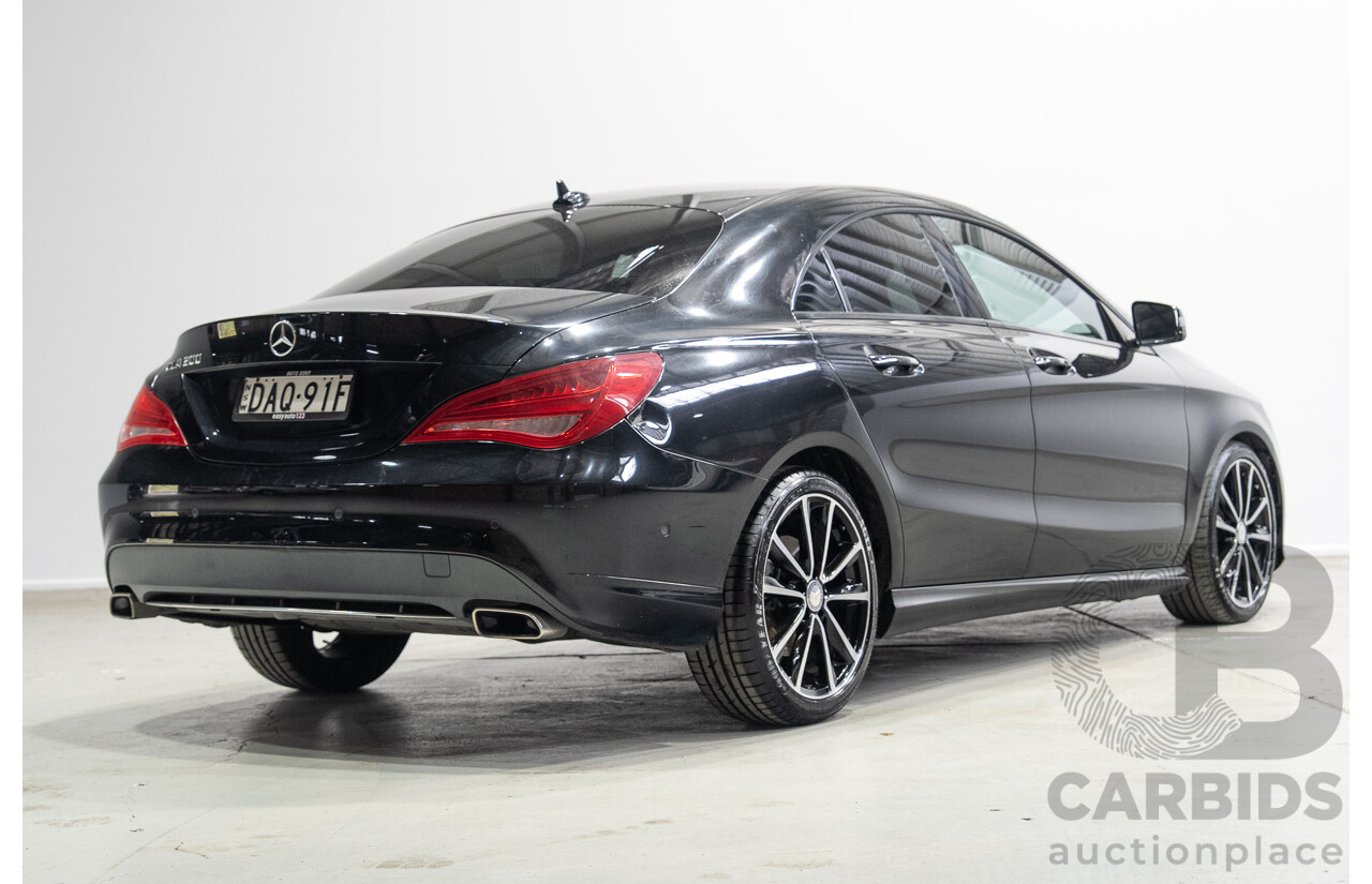 09/2015 Mercedes-Benz CLA 200 117 MY15 4D Coupe Kosmos Black Metallic Turbo 1.6L