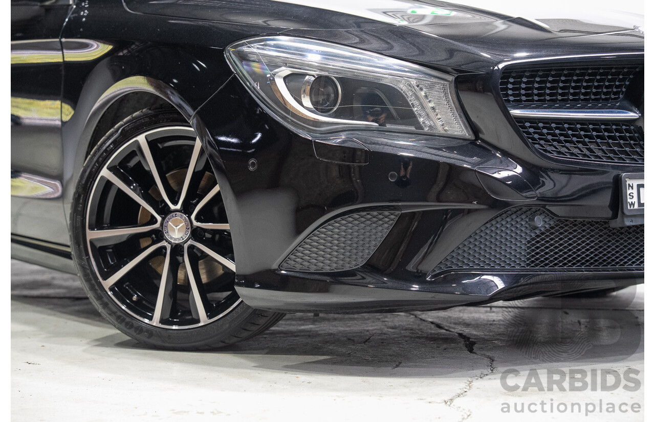 09/2015 Mercedes-Benz CLA 200 117 MY15 4D Coupe Kosmos Black Metallic Turbo 1.6L