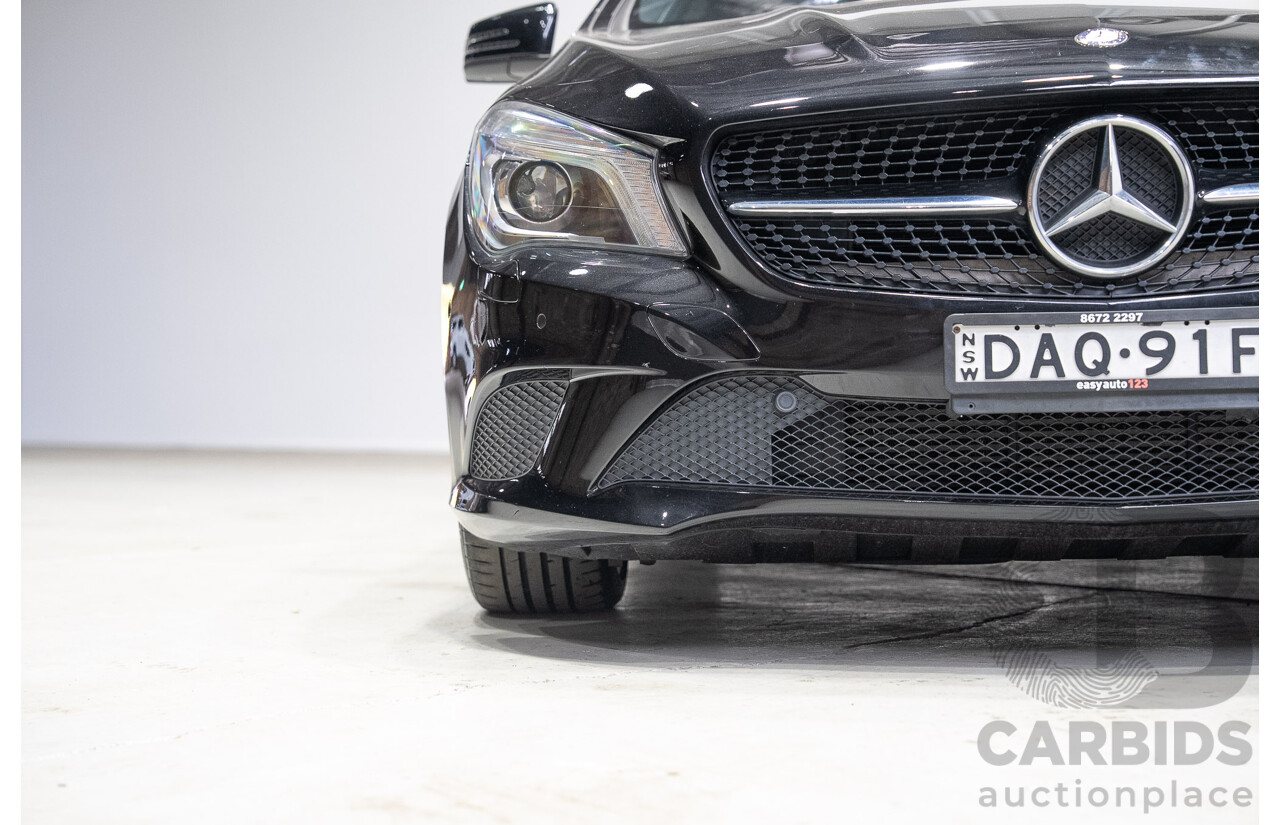 09/2015 Mercedes-Benz CLA 200 117 MY15 4D Coupe Kosmos Black Metallic Turbo 1.6L
