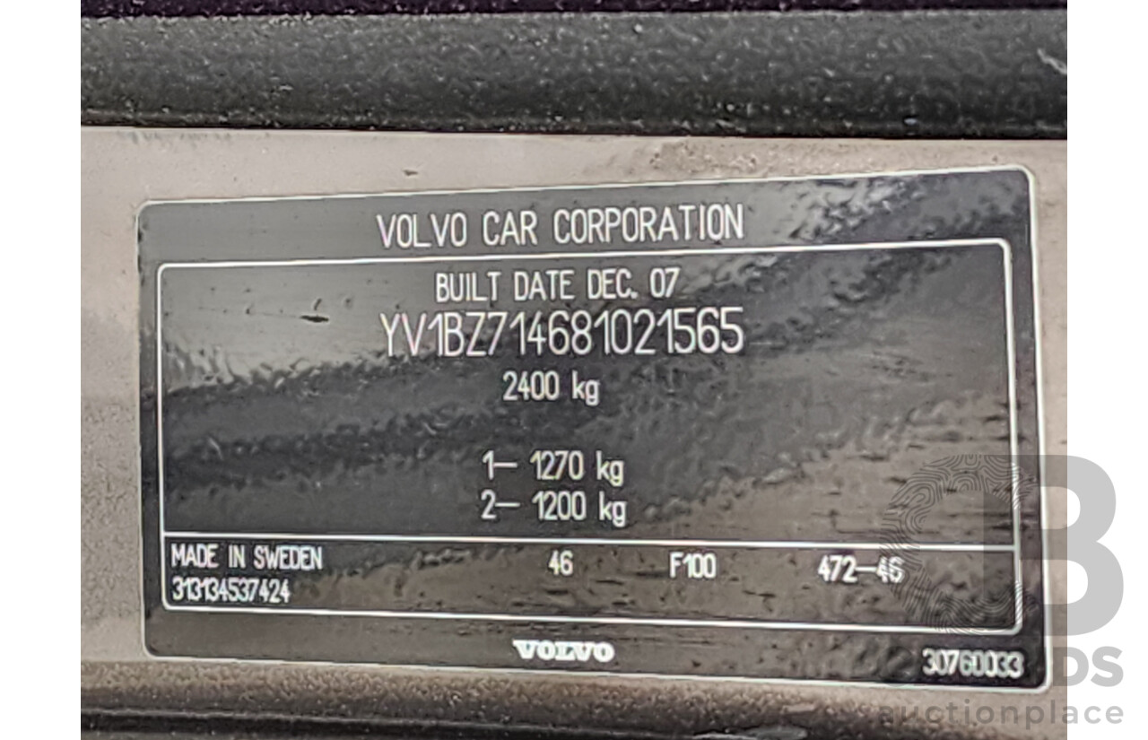 02/2008 Volvo Xc70 D5 BZ 4d Wagon Grey 2.4L