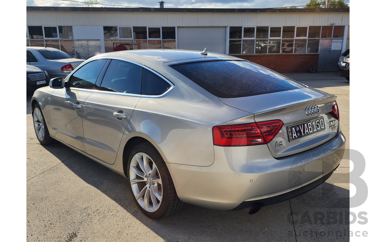 01/2012 Audi A5 Sportback 2.0 TFSI Quattro 8T MY12 5d Hatchback Silver 2.0L
