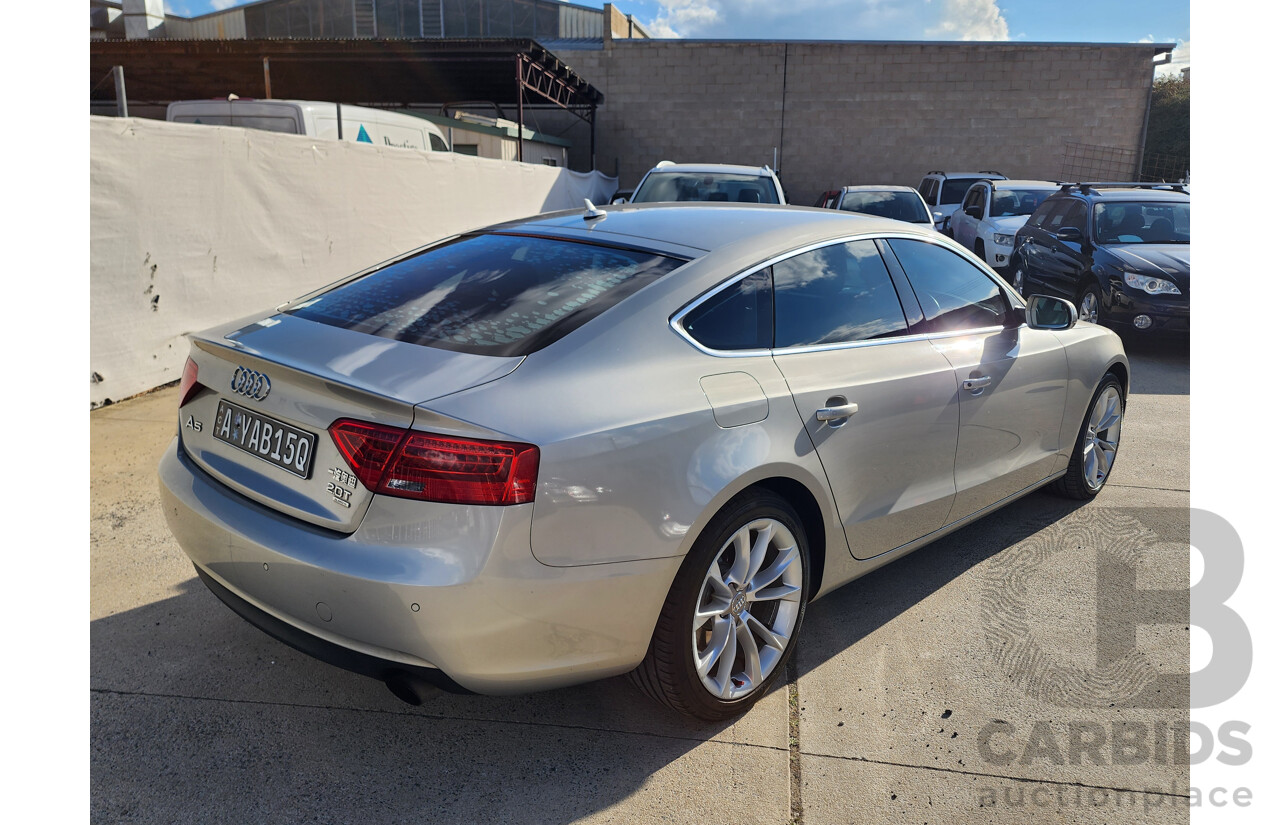 01/2012 Audi A5 Sportback 2.0 TFSI Quattro 8T MY12 5d Hatchback Silver 2.0L
